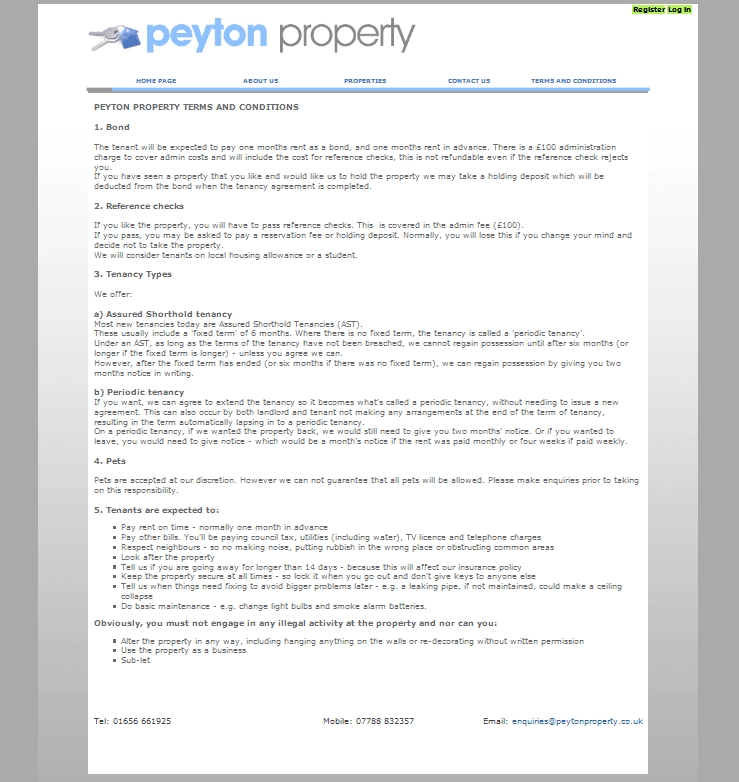 An image from Peyton Property Website