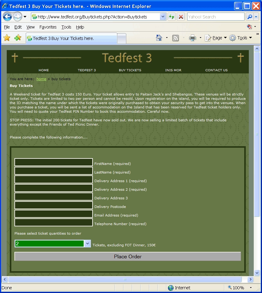 An image from the Tedfest 2009 web site