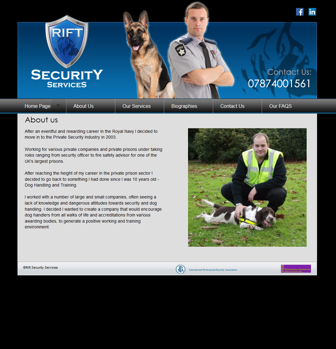 An image from the Rift Security Services website
