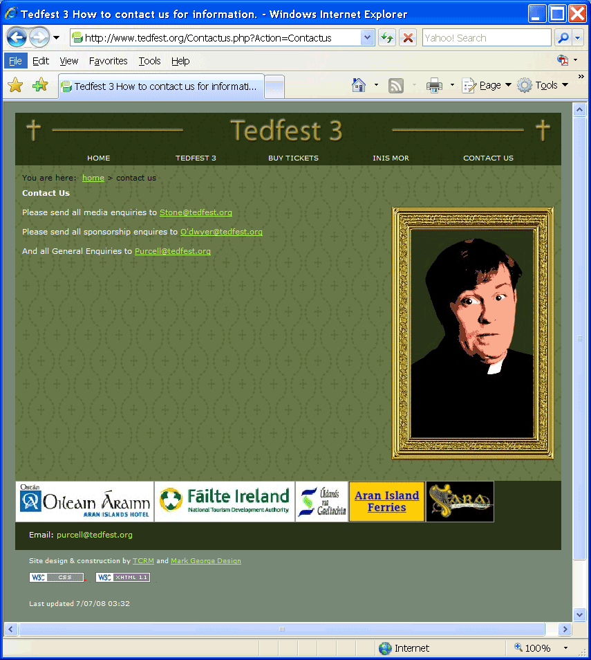 An image from the Tedfest 2009 web site