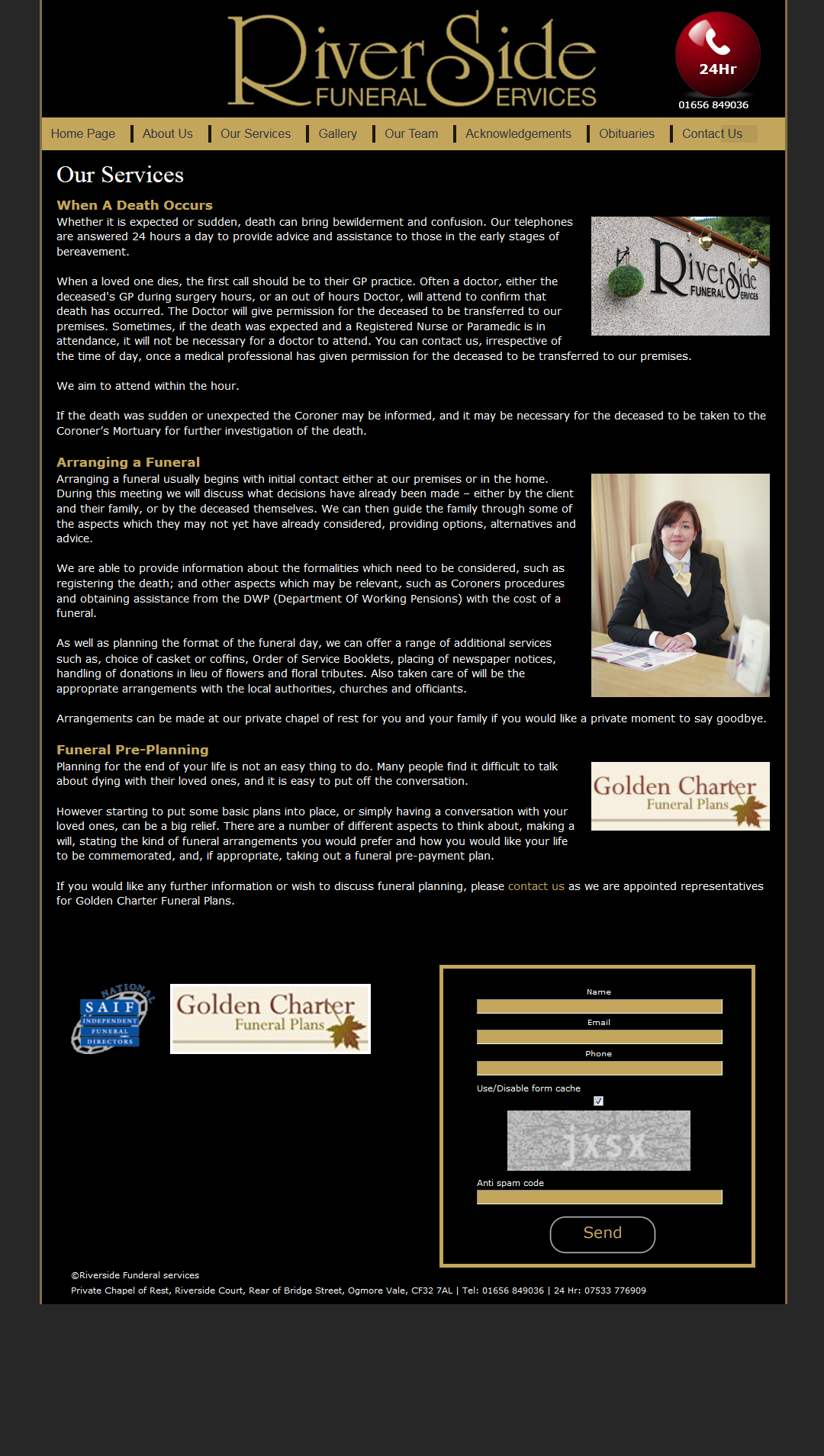 An image from Riverside Funeral Services Website