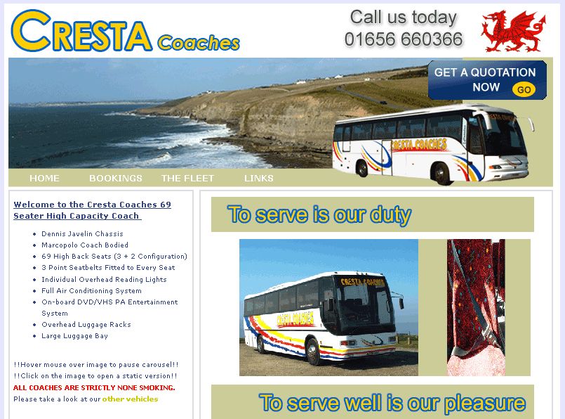An image from the Cresta Coaches Website
