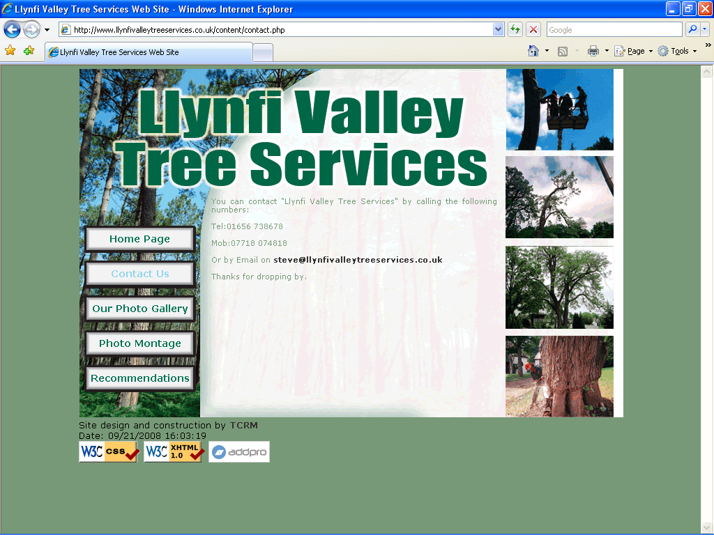 An image from Llynfi Valley Tree Services Web Site