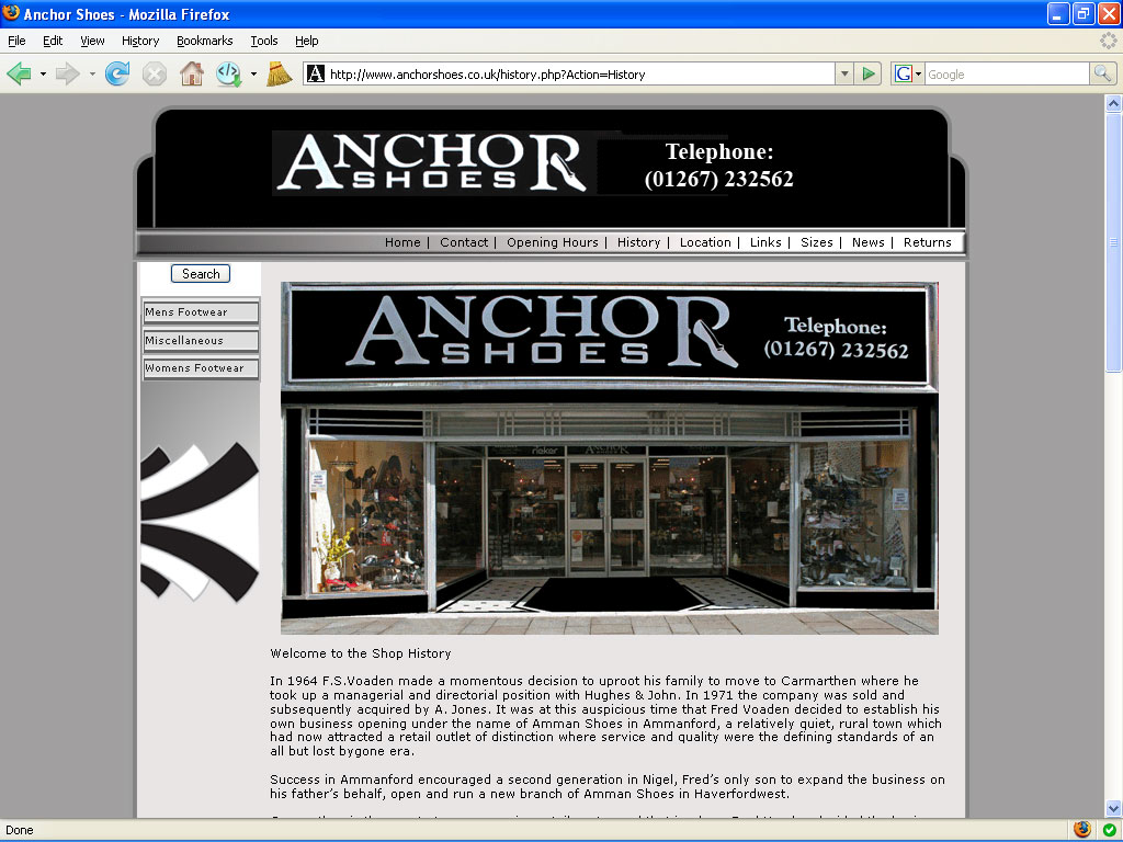 An image from the Anchor Shoes web site