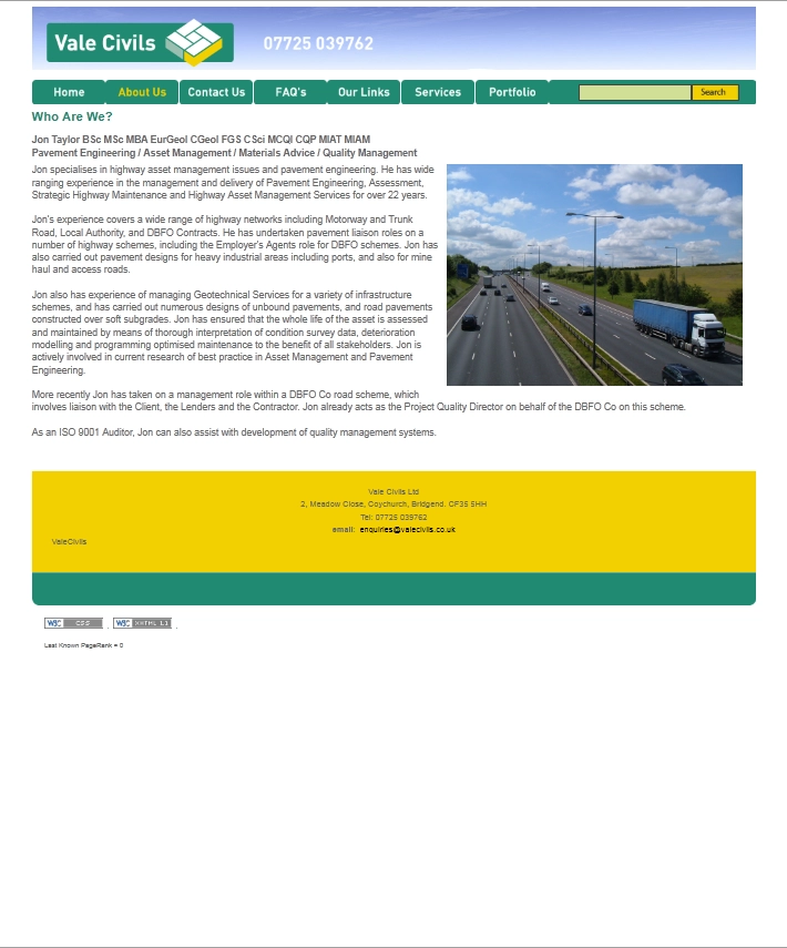 An image from Vale Civils Website