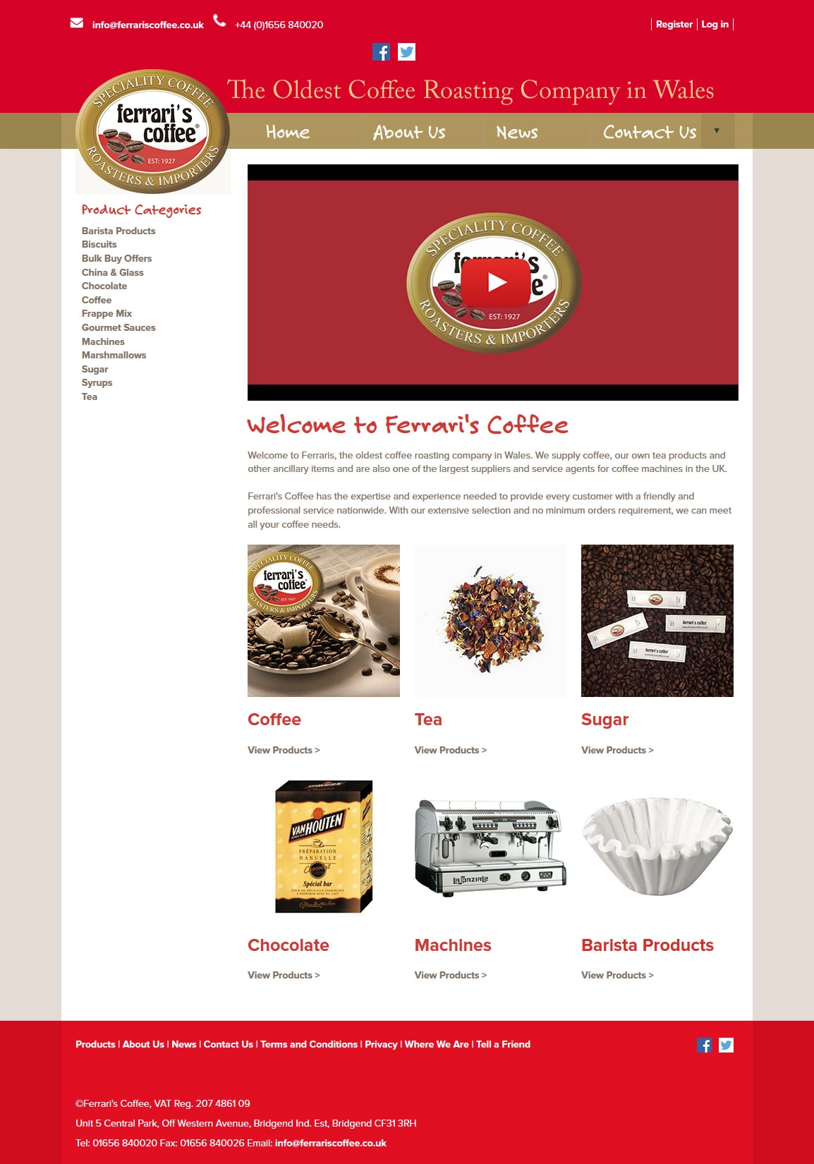 An image from Ferrari's Coffee website