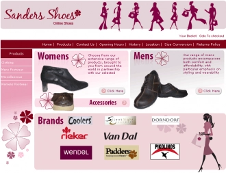 An image from the Sanders Shoes Website