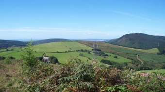 View above Bryn looking towards Swansea Bay